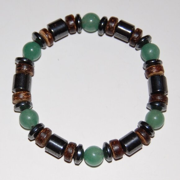 Gemstone Bracelet,Magnetic Bracelet,Gemstone and Magnetic Beads - Picture 1 of 2